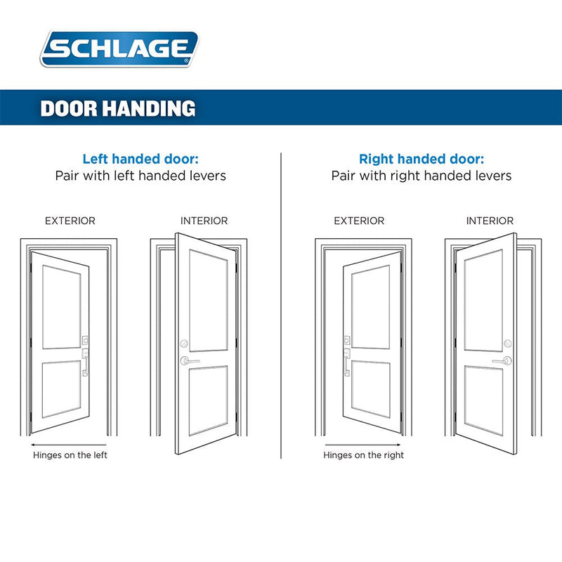 SCHLAGE F170-FLA-BRK-RH Flair Right Handed Non-Turning One-Sided Dummy Door Lever with Decorative Brookshire Trim - Antique Brass One Sided Dummy RH