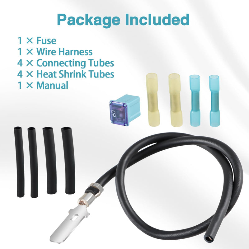 Fuel Pump Fuse Relocation Terminal Repair Kit with Extra Tubes, Fuel Pump Fuse Relocation Harness Kit Compatible with Ford F150 3.5L 3.7L 4.6L 5.0L 6.2L V6 V8 2009-2014 Replace#: EL3Z14293A