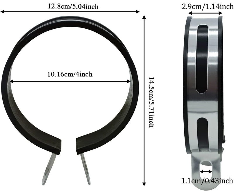 Universal Half Round Motorcycle Exhaust Clip Exhaust Muffler Pipe Bracket Hanger Muffler Pipe Bracket Suitable for Most Motorcycles
