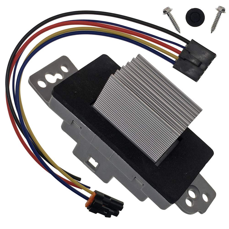 HVAC Blower Motor Control Module Resistor Kit With Harness 15-81773 19260762 Compatible with Chevrolet Chevy Trailblazer Silverado Tahoe Suburban GMC Envoy Sierra Yukon