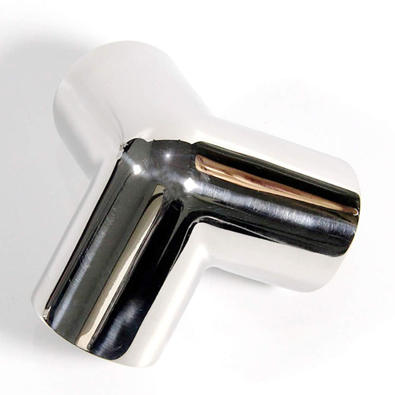 NRC&XRC Marine Grade 316 Stainless Steel Mirror Polished Hand Rail Fitting-90 Degree 7/8inch 1 INCH 3 Way Corner Elbow,1 inch Pipe Hand Rail Tee one piece for 25mm(1") tube
