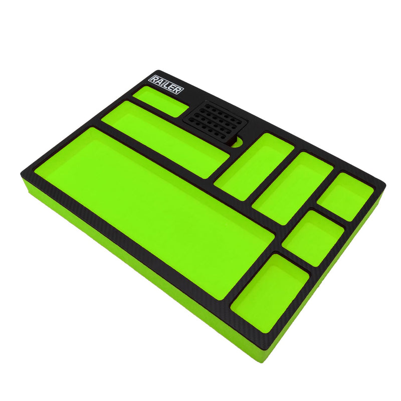 Railer EVA Foam Tool Tray – Premium Toolbox Drawer Organizer & Storage with Built-In Bit & Socket Organizer for Tool Box, Garage & Workshop Large w/o Bit Storage Green