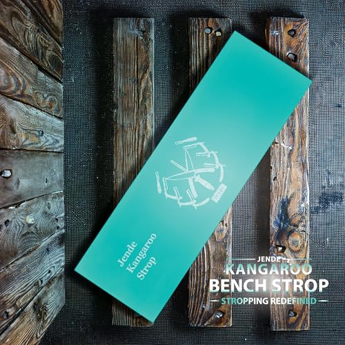 Jende 210x70mm Kangaroo Leather Knife Strop, 3/4" thick acrylic-kangaroo strop for knife maintenance and sharpening