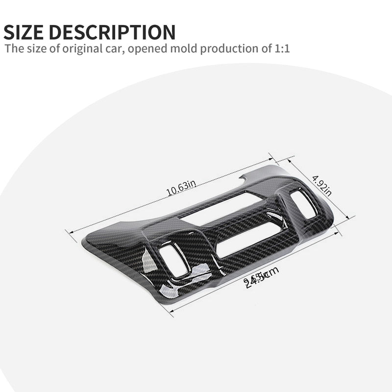 Linskip One-Touch Roof Panel Trim Compatible with 2024 2025 Jeep Wrangler JL 4XE & Gladiator JT, Overhead Feature Decor Cover for Jeep Wrangler Interior Accessories(Carbon Fiber Black) Carbon Fiber Black