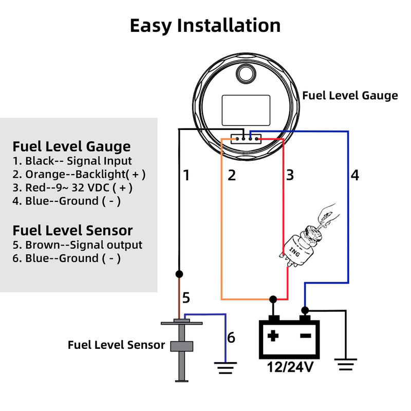 RUPSE Fuel Sender Unit Boat Fuel Tank Sending Unit Fuel Water Level Sensor Stainless Steel Fuel Sender and Fuel Gauge for Boat Car Truck RV (10"(250mm)) 10"