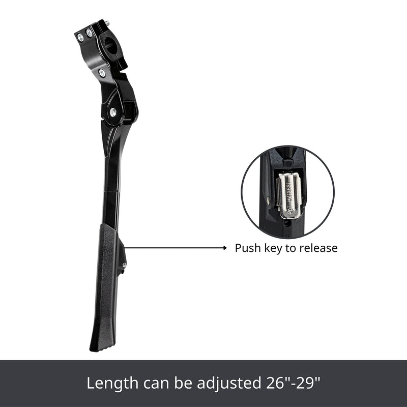 N+1 Adjustable Rear Side Kickstand for Mountain, eBike, Road, City & Heavy Bikes - 26"-29" Inch