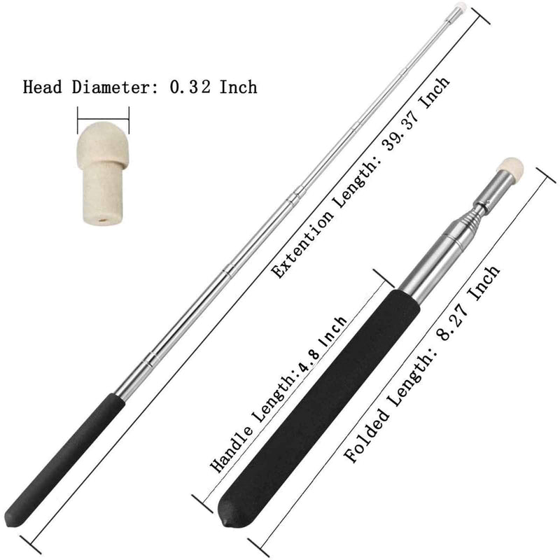 2PCS Pointer Sticks,Extendable Pointer,Hand Pointer Classroom Pointer for Teacher,Telescopic Teacher Pointer Retractable Pointer Hand Pointer for Kids (Package Quantity: 2, Black) Package Quantity: 2