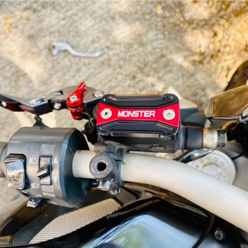 MOWOK Motorcycle Front Brake Cylinder Fluid Reservoir Cover For Ducati Monster 696 Monster 795 Monster 796 Monster 821 Accessories (Red) Red