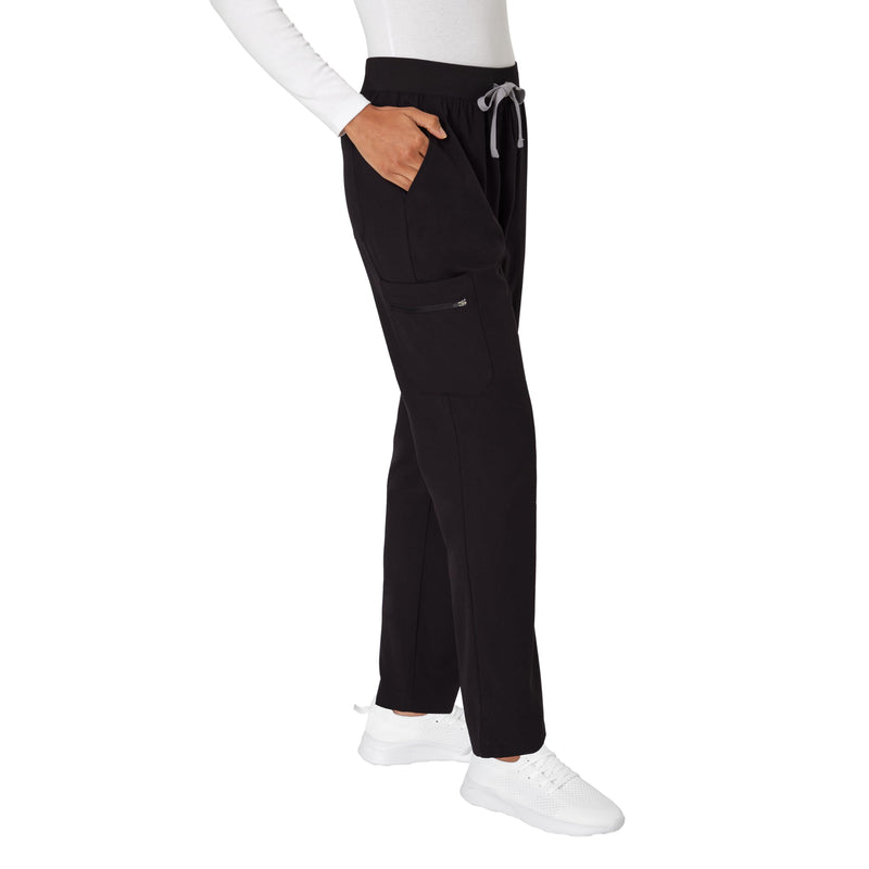 Hanes Women's Scrub Pants, Comfort Fit Healthcare Pants for Women, Moisture-Wicking Medical Scrubs Medium New Ebony