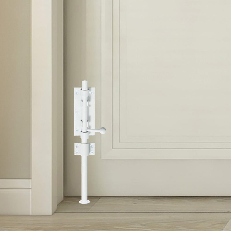 Barrel Bolt Latch 9.6 Inch White Heavy Duty 304 Stainless Steel Slide Bolt Gate Latch Hardware for Outdoor Fence Wooden Gates Barn Door Inside Door White 1 Pack