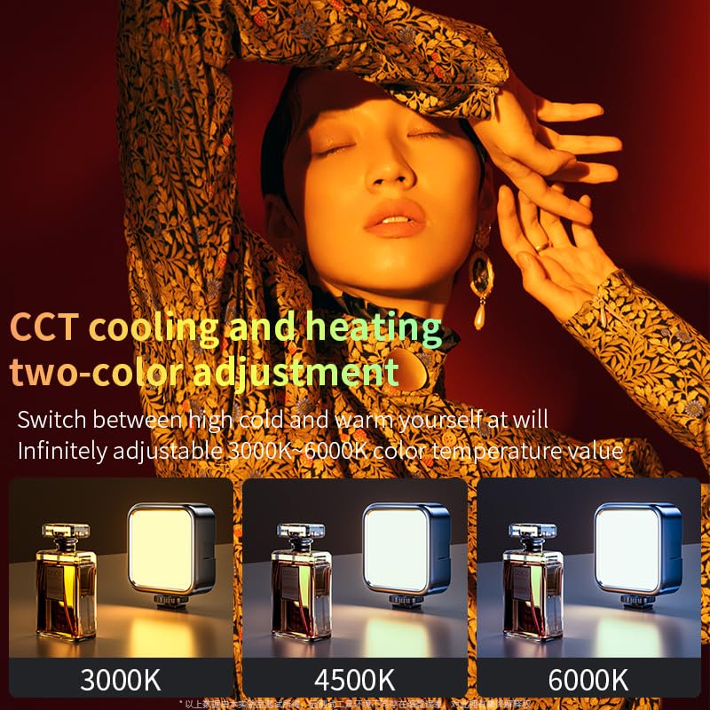 62 LED Portable Selfie Light, Video conferencing Fill Light with Clip on 3 Lighting Mode Rechargeable 2200mAh Suitable for Mobile Phones, iPhones, Network Cameras, laptops, Photography, Makeup