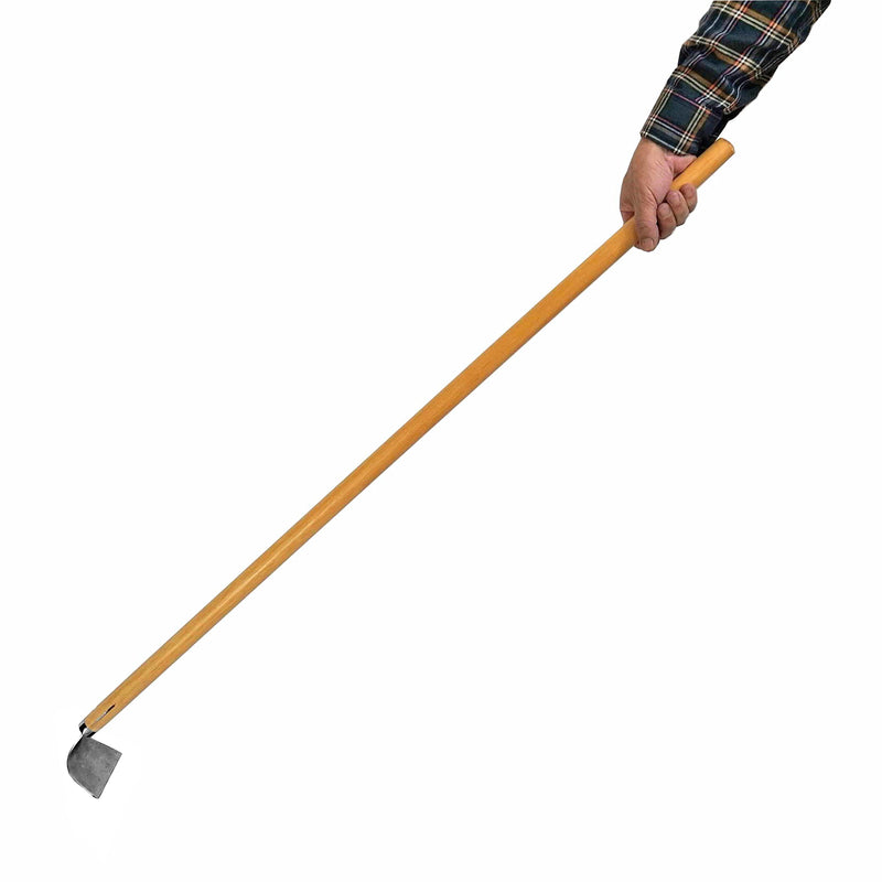 Garden Hoe Long Handle 43" Heavy Duty Japanese Stainless Steel, Made in JAPAN, Draw Hoe Weeding Tool, Stand Up Weeder Hand Tool