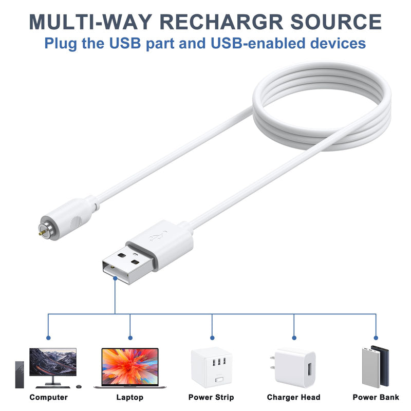 2 Pack Rose Charger Magnetic Charging Cables, USB Cable 1-Pin Single Point Magnetic DC Charger Cord for Quick Charging Replacement -1 Dot Massager