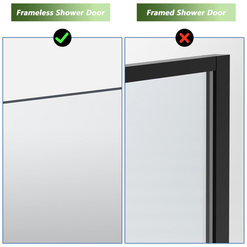 Shower Door Hooks, Heavy Duty Rack Hooks for Robe, Stainless Steel Towel Hooks for Bathroom, Fits Frameless Glass Shower Doors up to 3/8" (10mm) Thick (Black, 2 Pack) "T" Shape- 2 Pack Black