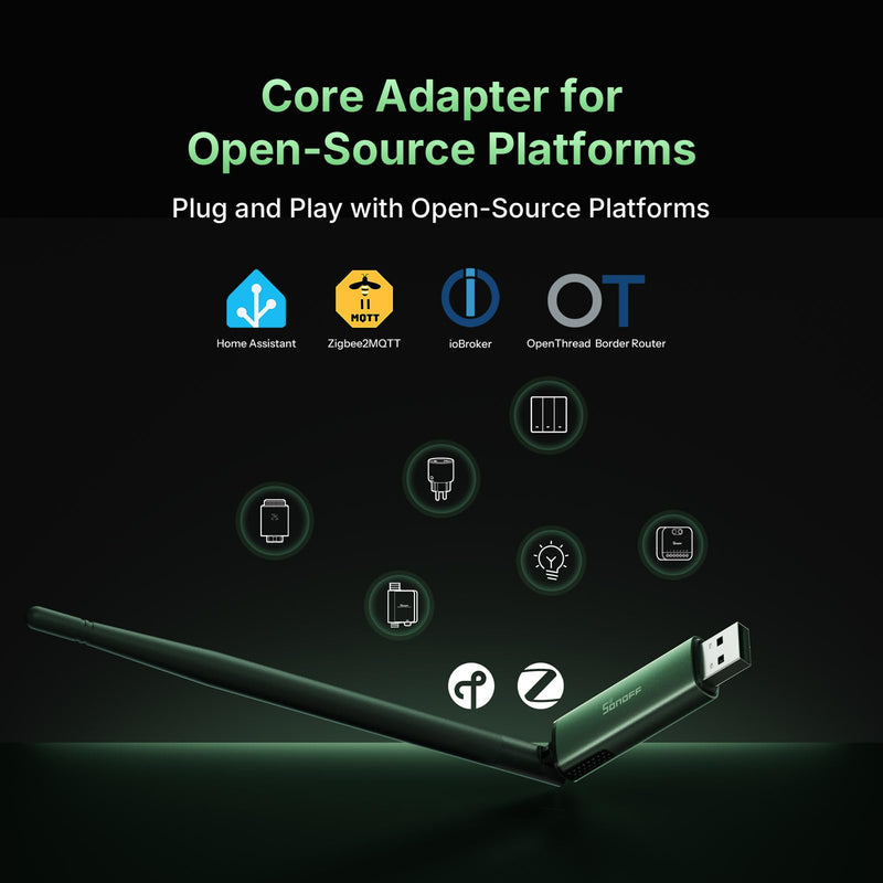 SONOFF Zigbee USB Dongle Plus CC2674P10(Dongle-PP10) | Zigbee Gateway & Thread Border Router with TI CC2674P10 Chip, Multi-Protocol Open Source ZHA in Home Assistant & Zigbee2MQTT