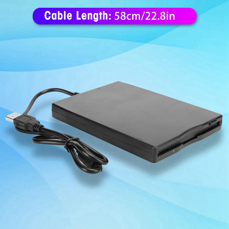 Floppy Disk Reader, 3.5 Inches Removable Ultra Thin External Floppy Disk Drive, Portable Plug and Play FDD USB Drive, External Floppy Diskette Drive for Desktop and Laptop Computers
