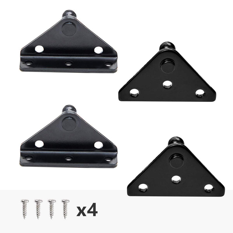 10MM Ball Stud Mounting Bracket for Gas Struts Lift Supports Shocks Spring Prop 4PCS, Black 4Pcs10 mm