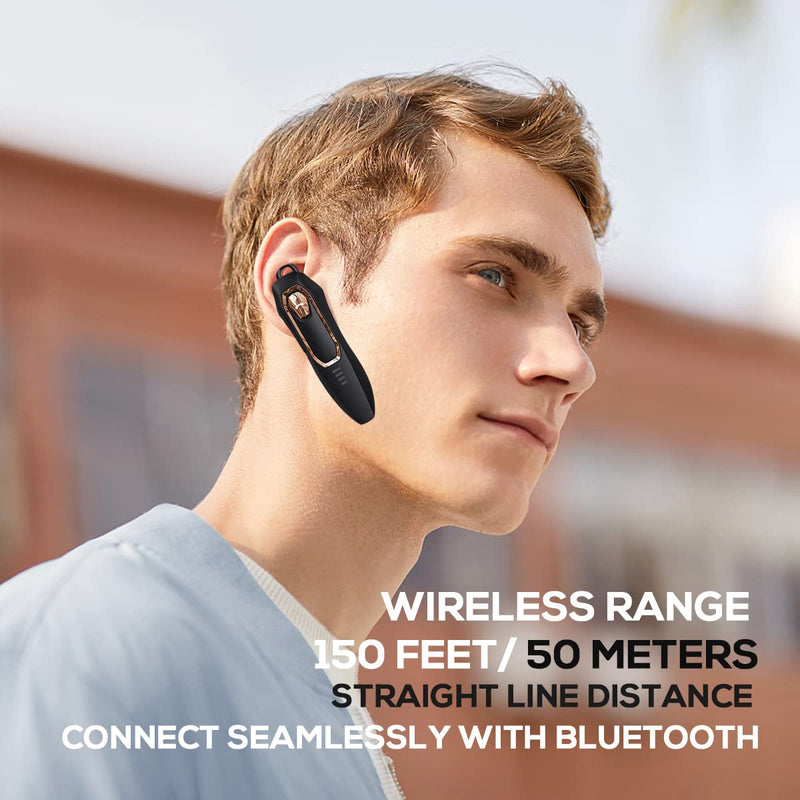 Bluetooth Headset V5.4 with Noise Cancelling Mic, 36H Talking Time Wireless Earpiece with USB-C & Mute Function for Cell Phones