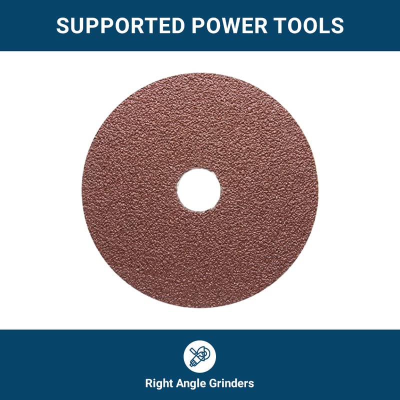 Benchmark Abrasives 5" Resin Fiber Sanding Discs, 120 Grit, 25-Count