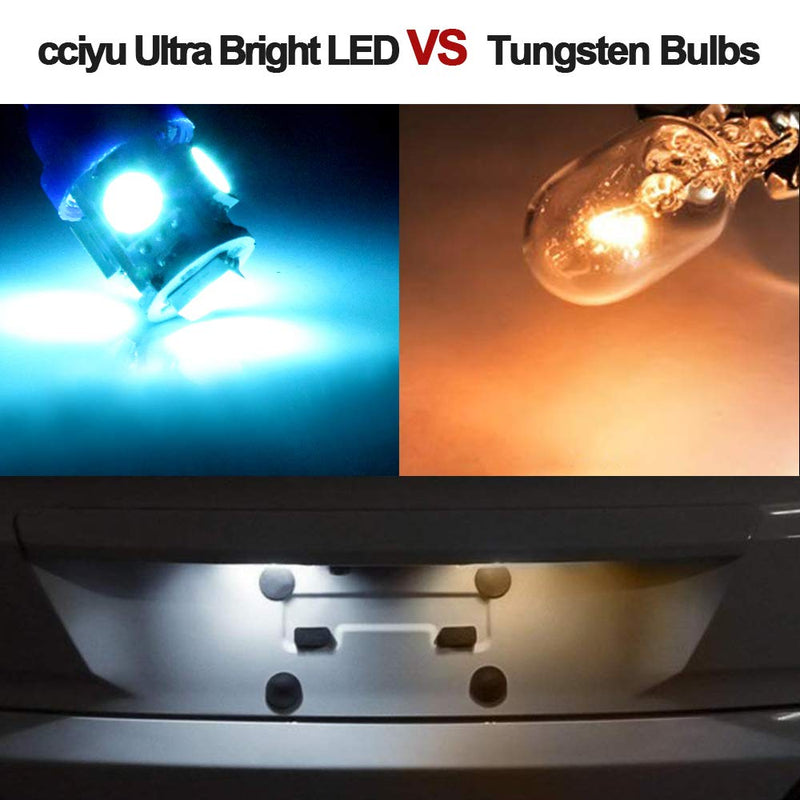 cciyu 194 Extremely Bright:LED Bulbs 5-5050-SMD Dashboard Gauge Light Speedometer Odometer Tachometer LED light fit for 2013 2014 2015For Infiniti JX35 Wedge T10 168 2825 W5W Ice Blue Pack of 20