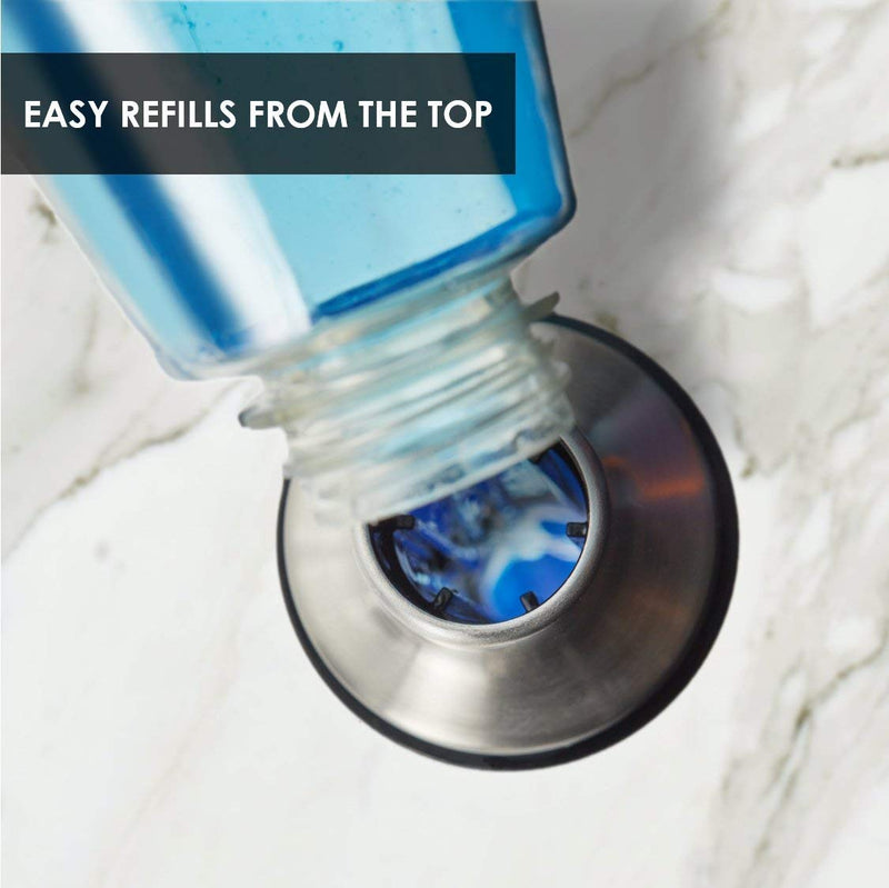 Soap Dispenser for Kitchen Sink (Brushed Nickel), Fit 1-to-1.25-inch Hole, Built in Soap Dispenser, Stainless Steel Pump Replacement Brushed Nickel