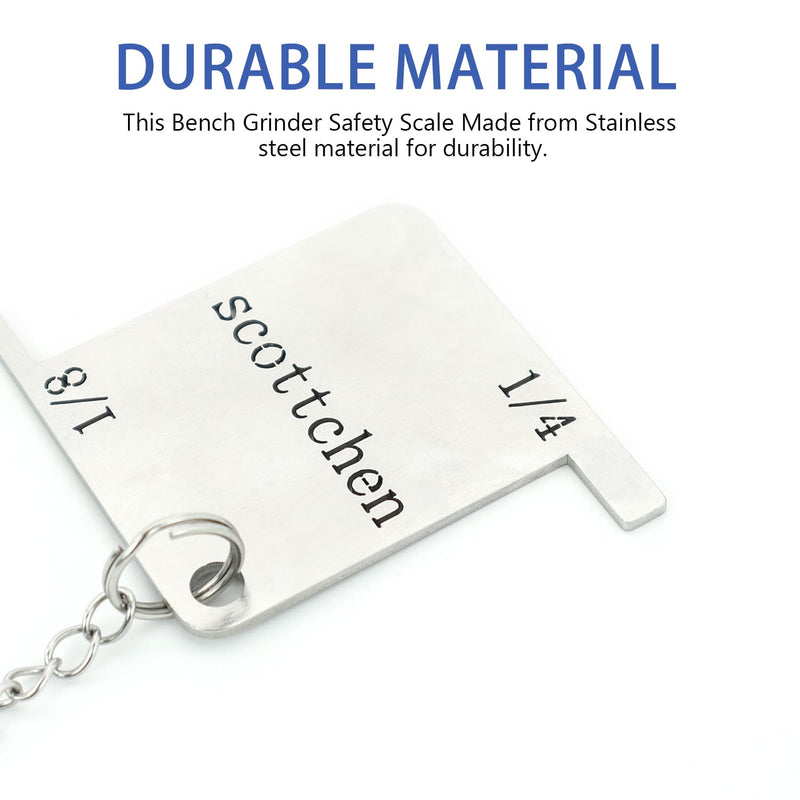 SCOTTCHEN Bench Grinder Safety Gauge, Stainless Steels Bench Grinder Safety Scale with Anti-lost Magnet, with Storage Case-1 Pack For Bench Grinder-1 Pack