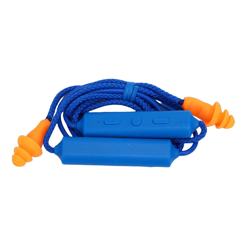 ASHATA Bluetooth Earplug Headphones, Neckband Wireless Earbuds Earplug, IPX5 Water Proof 200mAh Rechargeable, for Construction Site Workshop (Blue)