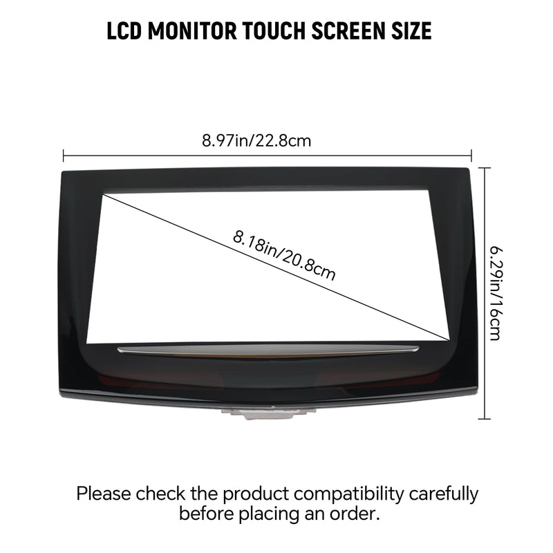 Upgraded CUE Touchscreen for 2013-2017 Cadillac ATS CTS SRX XTS Escalade CUE Touch Screen Replacement with Removal Tool Kit Replace 23243166, 20867045, 22912608