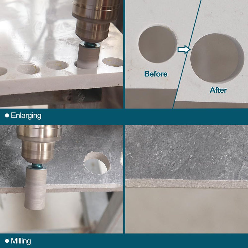 Diamond Finger Milling Bit 35mm - MINLAYCUT 1-3/8" for Enlarging Shaping and Milling Holes in Porcelain Ceramic Tile Marble 35mm(5/8"-11 thread)