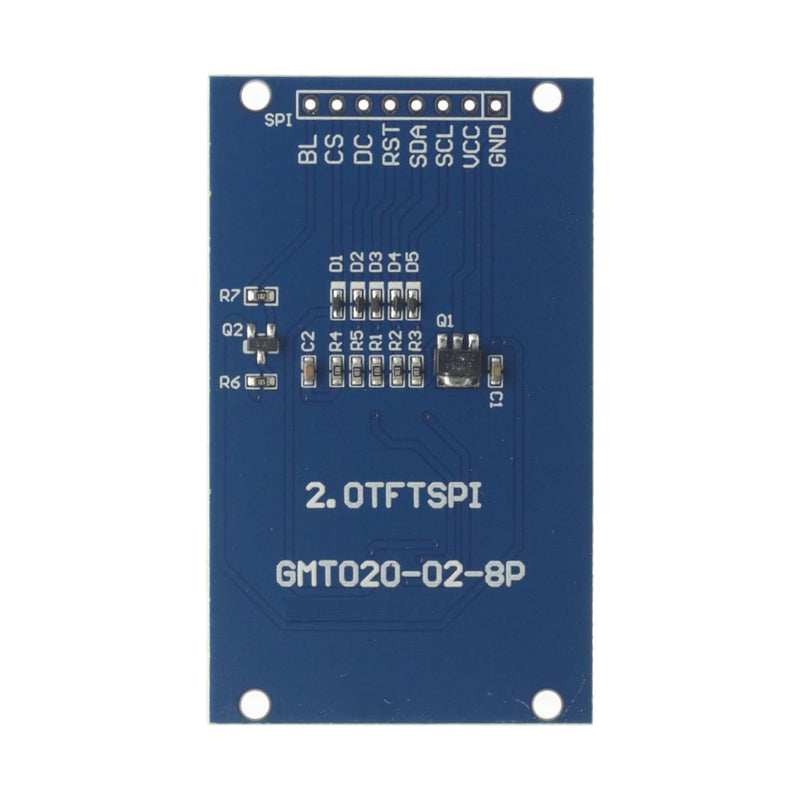 2.0 Inch IPS TFT LCD Display Module, 240x320 RGB Full Color Screen ST7789 Driver 4-Wire SPI 8Pin 3.3V HD LCD Display Screen for Arduino Raspberry Pi DIY Electronic Projects