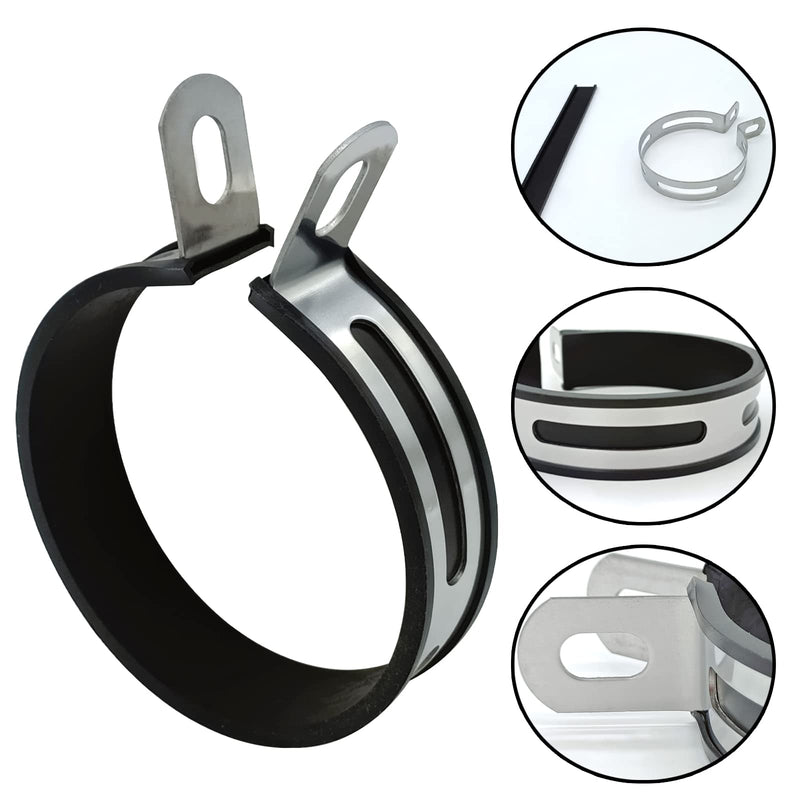 Universal Half Round Motorcycle Exhaust Clip Exhaust Muffler Pipe Bracket Hanger Muffler Pipe Bracket Suitable for Most Motorcycles