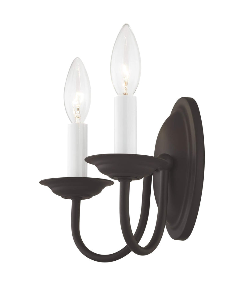 Livex Lighting 4152-04 Home Basics 2 Light Black Wall Sconce