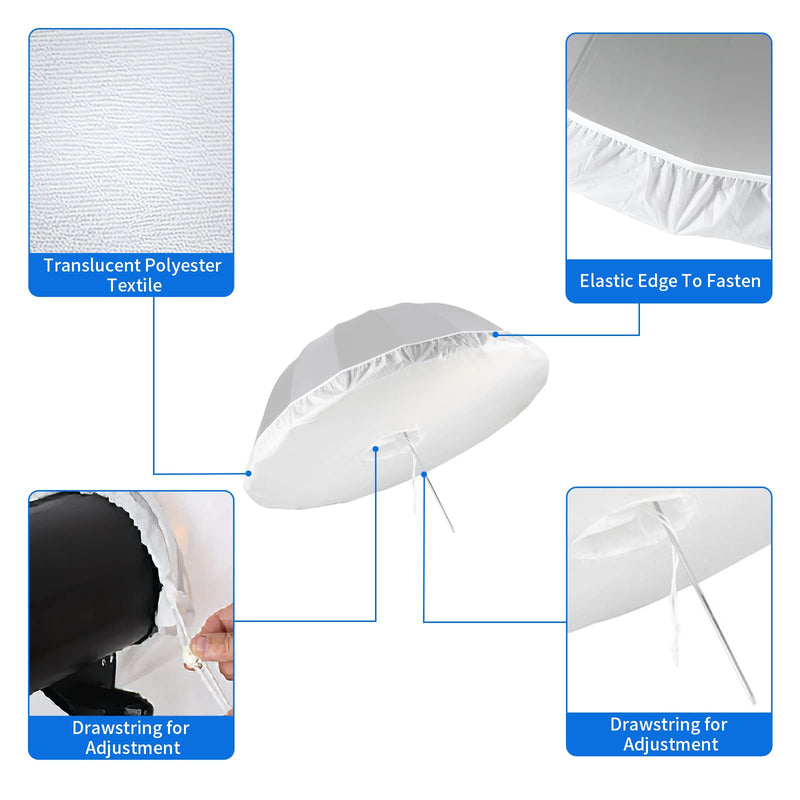 Selens 51 Inch Photography Umbrella Diffuser Soft Cloth for Compatible with 51" Photo Umbrella for Photo Studio Flash Speed Light For U51-R
