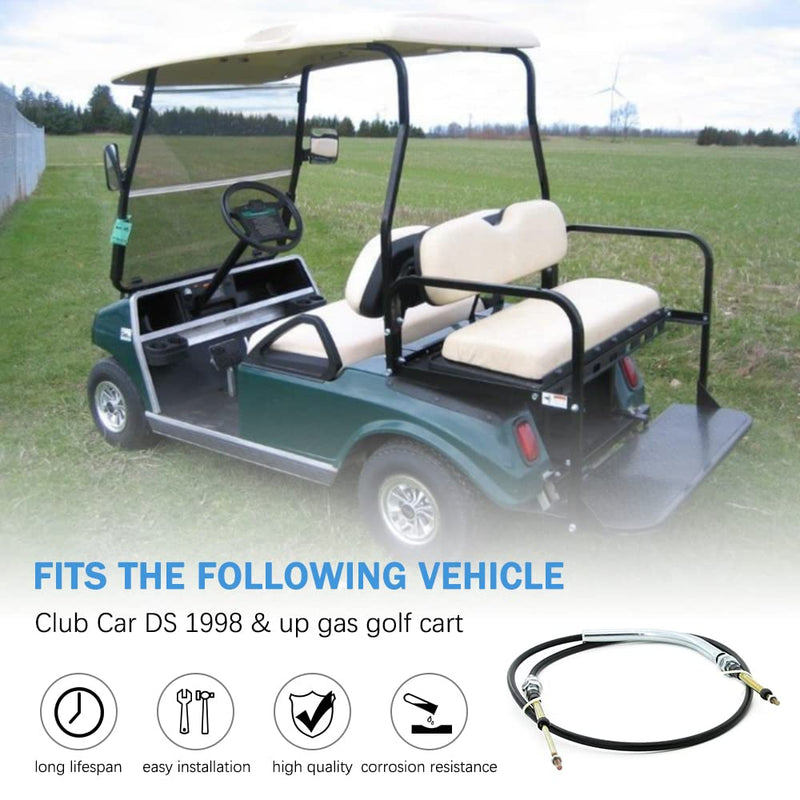 Transmission Shift Forward & Reverse Cable Replacement for Club Car DS 1998-up Gas Golf Cart, Replace OEM 103379501 101951501 101951401