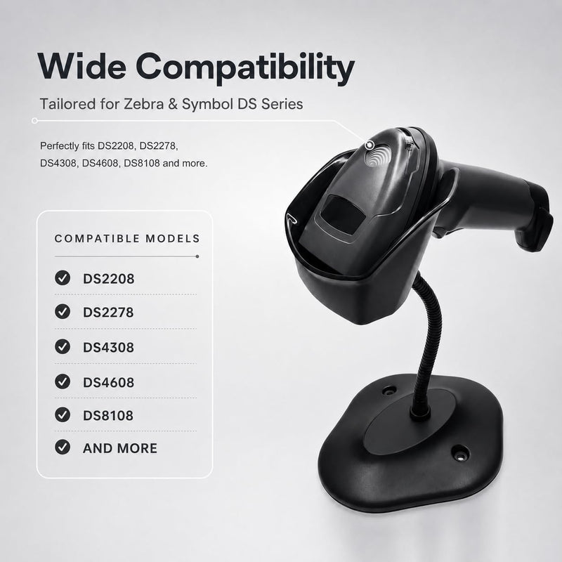 Universal Barcode Scanner Holder [New Version 2026] for Symbol Zebra DS2208 DS2278 DS4308 DS4608 DS8108 DS2208 Stand Holder (1) 1