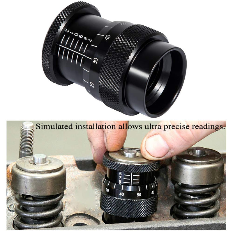 4929 Valve Spring Height Micrometer Measurer Tool, 1.600"-2.200" Height Range Suitable for Most V8 Engines (Black)