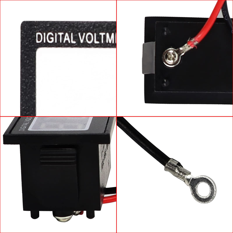 48V Golf Cart Led Voltmeter Blue Digital Voltage Meter Battery Gauge Waterproof Monitor w UV Film Protection for Club Car Ezgo Yamaha 36V 72V 120V