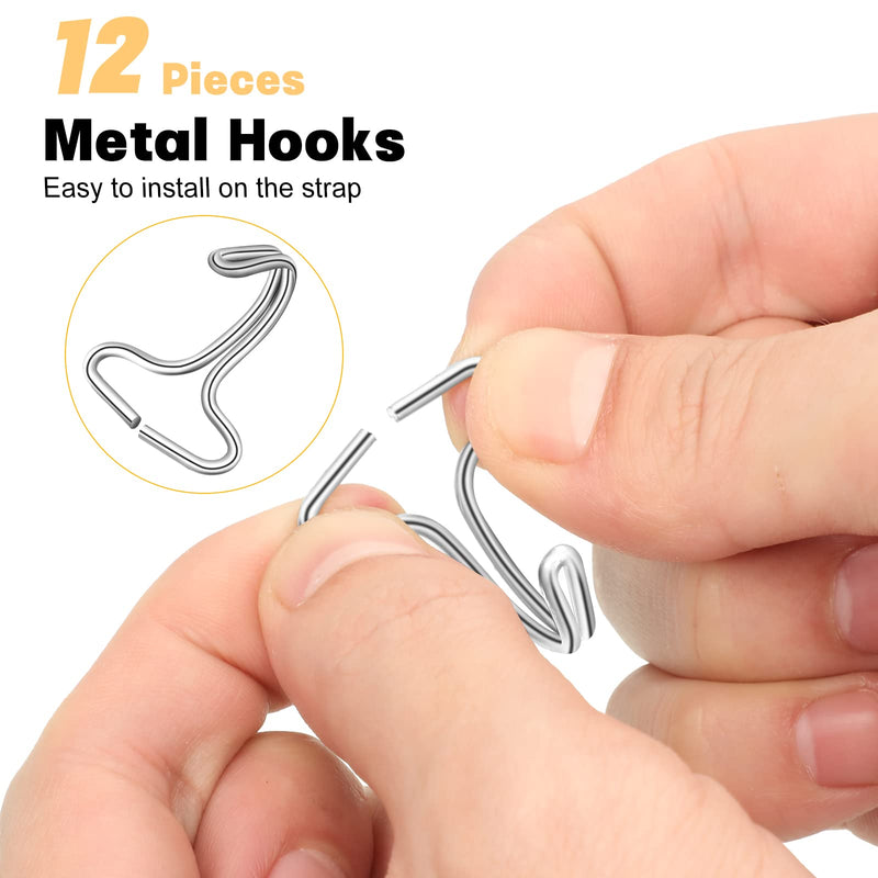 24 Pieces Car Seat Cover Plum Plate Metal Hook,12 Pcs Plastic Car Seat Covers Chucks,12 Pcs Metal Hooks Locking Clip Plastic Card Fixed Fastener Buckle for Seat Replacements Accessories(Black) Black
