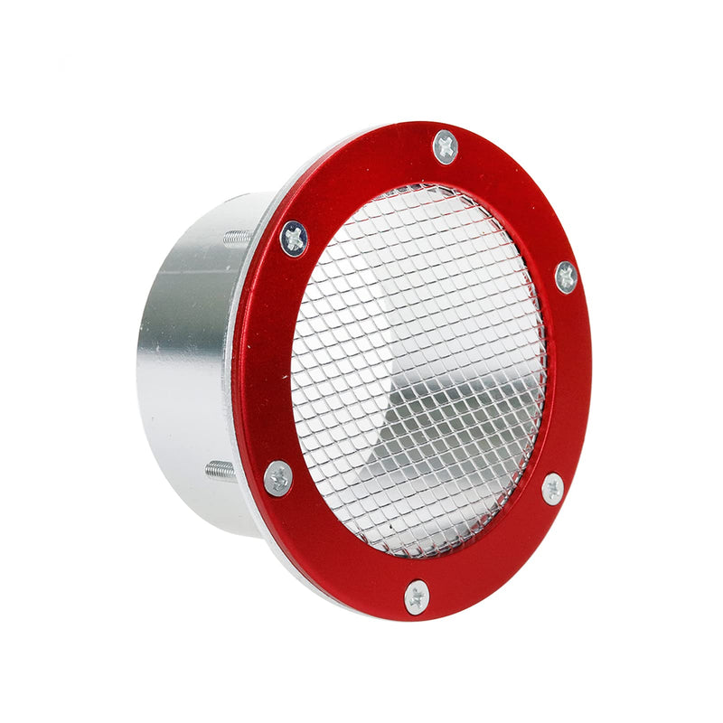 Modengzhe 3-Inch Bumper Intake Air Duct Vent Racing Car Mesh Grille Inlet Cover All-Metal Trim Hood Scoop Accessory for Car Modification (Red)