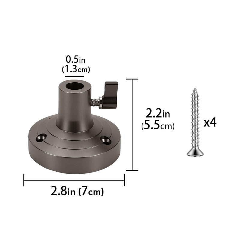 Microphone Table Flange Mount Adapter, Metal Desk Mount Clamp with Adjustable Hole Compatible with TONOR T20, Aokeo AK-35, InnoGear Mic Arm