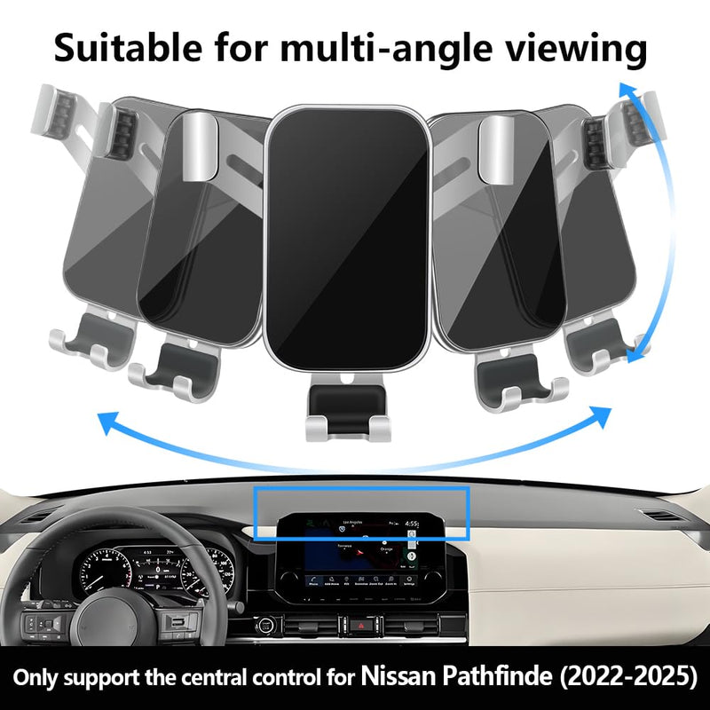Car Phone Holder Center Console Organizer Tray for Nissan Pathfinder 2022 2023 2024 2025 [Not for 2026]Auto Interior Accessories Best Cell Phones Mount Mobile CellPhone Stand Dashboard Screen Storage