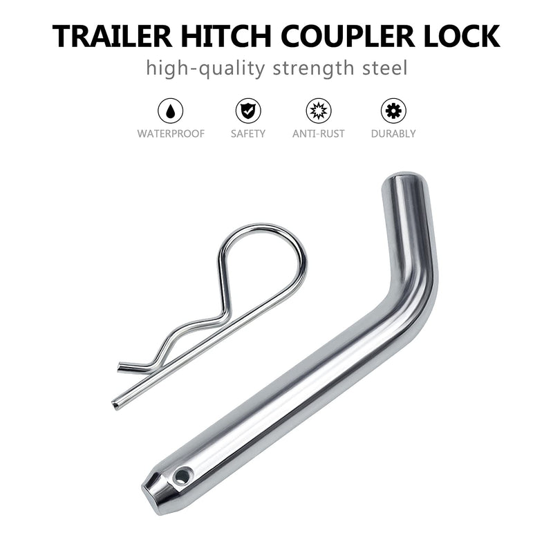 Cenipar Trailer Hitch Pin & Clip with Grooved Head, 5/8-Inch Diameter, Fits 2 or 2-1/2-Inch Receiver 1