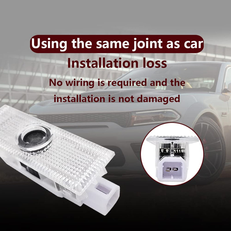 Liphontcta 通用 Car Door Logo Lights Courtesy LED Projector Lamps Accessories Compatible for Challenger 2015-present (Challenger 2015-present)