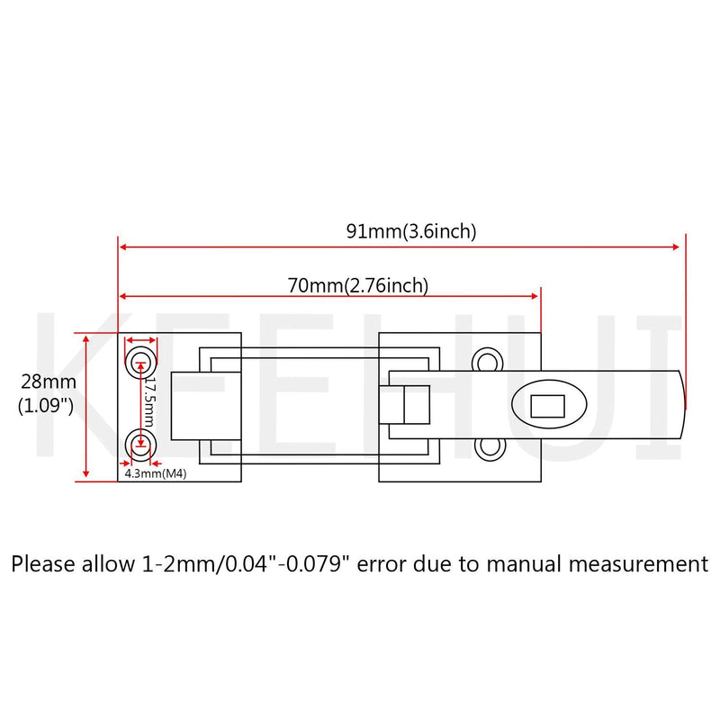 Pair Marine Grade Heavy Dudy 316 Stainless Steel Lockable Latch Marine Boat Door Lock Latch Anti-Rattle Fastener Clamp