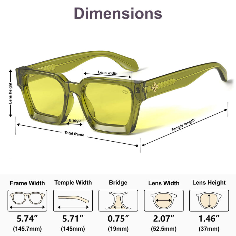 VISOONE Gamer Glasses Professional Blue Light Filter with Anti-Fatigue and Anti-Glare for Men and Women RIVER Olive Green