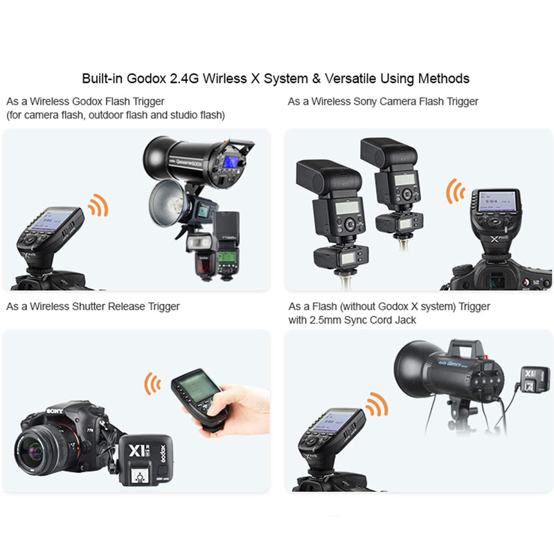 Godox Wireless Flash Trigger Transmitter - XPro-C Compatible with Canon Cameras,E-TTL 2.4G High-Speed Sync,1/8000s HSS 01-99 Wireless ID,LCD Screen,5 Dedicated Group 11 Customizable Functions