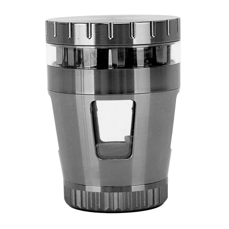 Compact Rust-Resistant Zinc Alloy Spice Grinder - Portable Manual Mill for Grinding Dry Herbs and Nuts(Black)