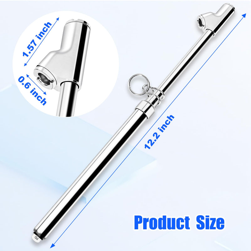Dual Head Tire Pressure Gauge Heavy Duty Air Pressure Tire Gauge for Auto Truck Car RV Van Gage Range 10-150PSI, 1-10Bar (Silver) (Black, 10) silver 2