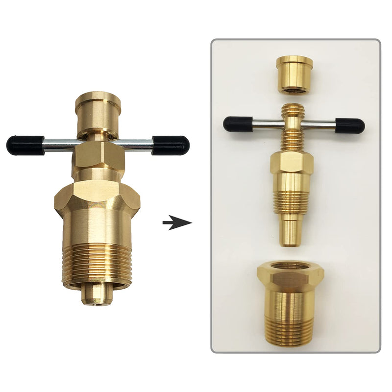 Olive Puller, Pipe Olive Remover Puller Tool Suitable for Brass Pipes with Diameters of NPT 1/2" & 3/4", Not Damage Corrosion-Resistant Plumbing Compression Sleeve Puller, Ferrule Puller