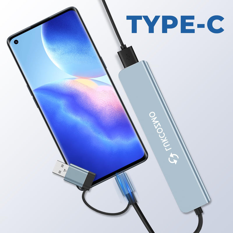 USB Hub 5 Ports, Multiple USB Hub 3.0 & TF/SD Card Reader, USB Splitter 5 in 1 USB Extender Compatible with MacBook/Pad Pro/Dell/HP Laptop/Phones…